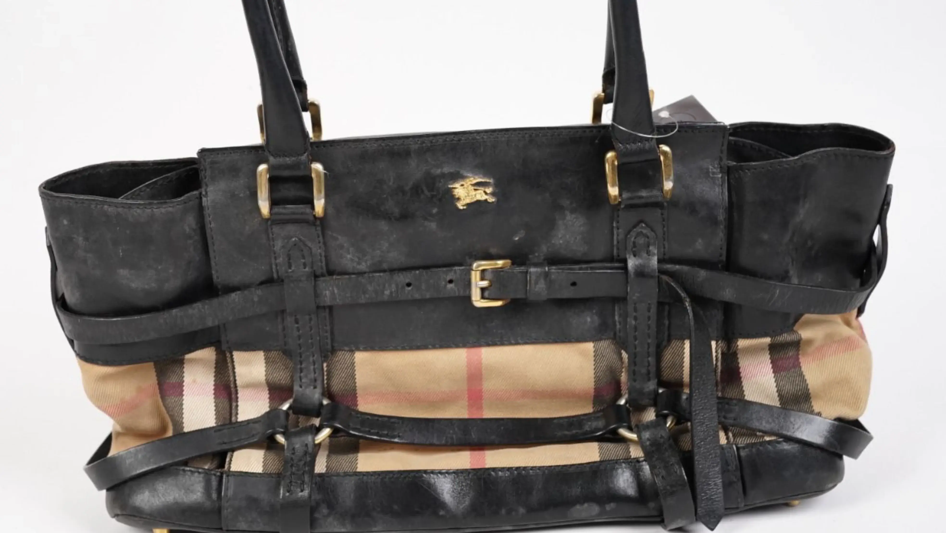 After Burberry bag restoration refined custom tone with restored depth and luxury finish