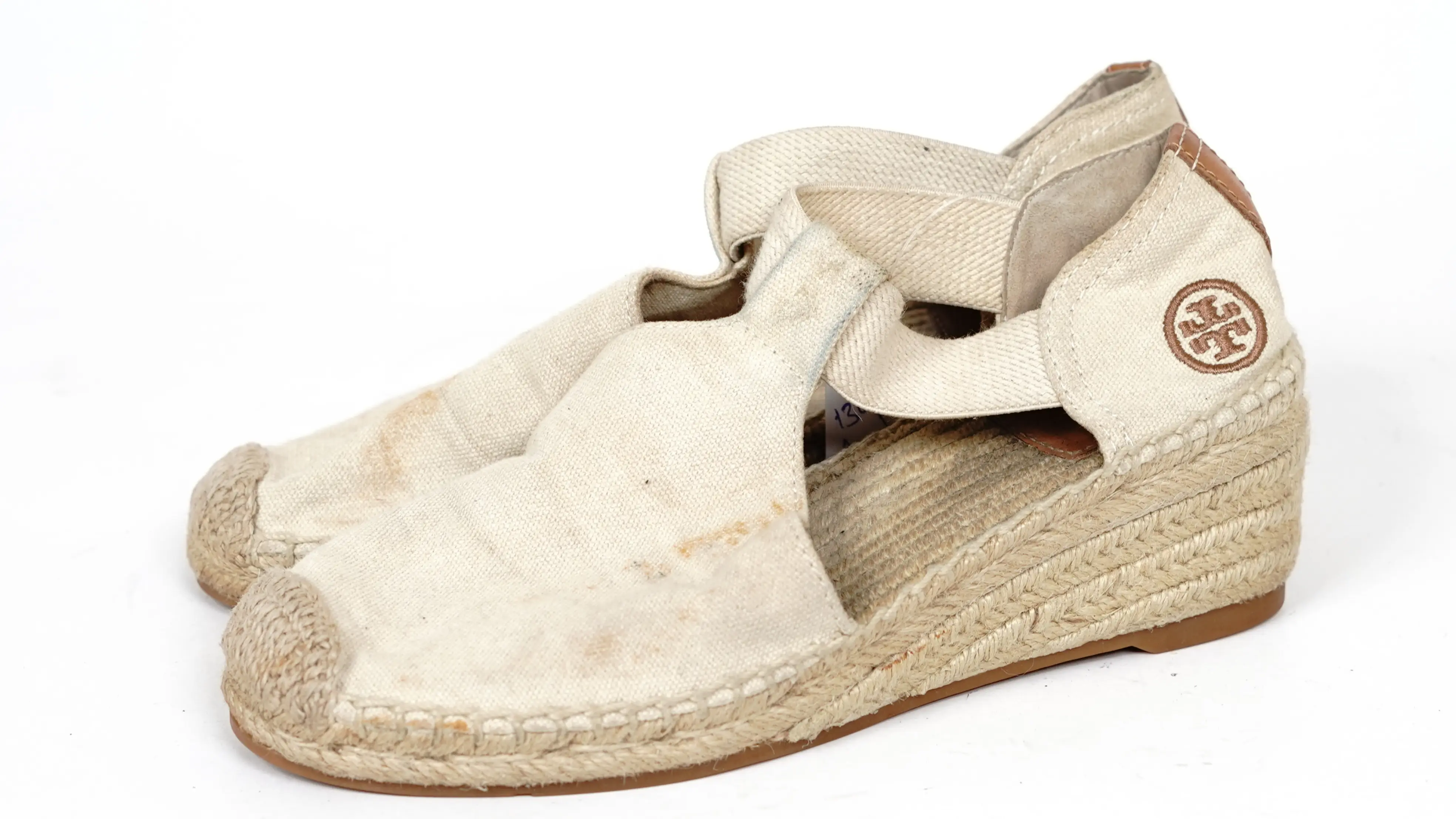 After Tory Burch footwear cleaning and colouring with refreshed tone and clean finish